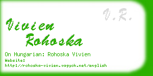 vivien rohoska business card